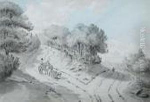 Peasants With A Cart And Sheepdog