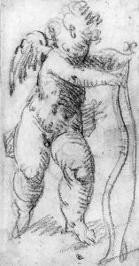 Cupid bending a Bow by Giulio Campi