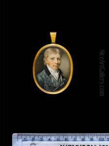 A Gentleman, Probably Of The 
Vansittart Family, Wearing Blue Coat With Black Collar, White Waistcoat 
And Cravat.