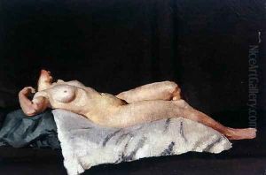Female Figure Lying on Her Back, 1912 by Dora Carrington