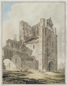 Gravediggers Outside The Ruins Of An Old Abbey Gravediggers Outside The Ruins Of An Old Abbey