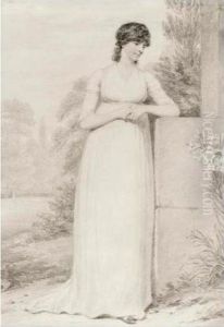 Portrait Of Bridget Holland by Henry Edridge
