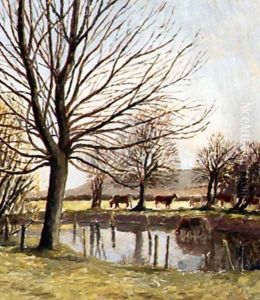 Cattle by a Pond by Dora Carrington
