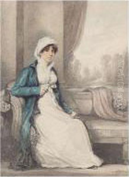 Portrait Of A Lady In Blue - view 1