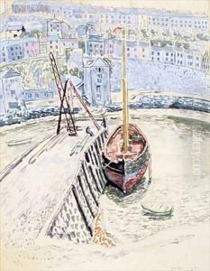 The Sans Pareil in Brixham Harbour by Dora Carrington