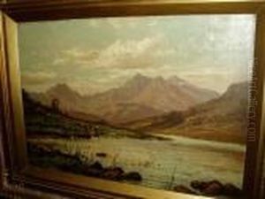 Snowdon From Capel Carig Lake, North Wales by Edward Edwards