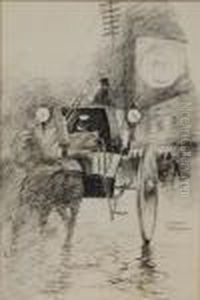 Fragment Of Evening In Madison Square by George Wharton Edwards