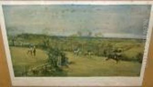 Hunting Scene In Full Cry by Lionel Louis Edwards