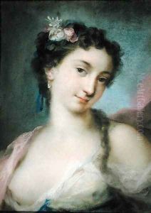 Portrait of a Lady as Flora by Rosalba Carriera