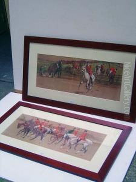 Scenes De Chasse A Courre : < On The Way To The Meet > - view 1
