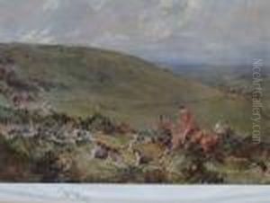 The Chase, Publ. By Eyre &amp; 
Spottiswoode, London; Colour Reproduction Print, Signed In Pencil, 
38.5x52cm by Lionel Louis Edwards
