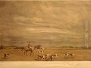 "the Essex" - Huntsman And Hounds In A Field
