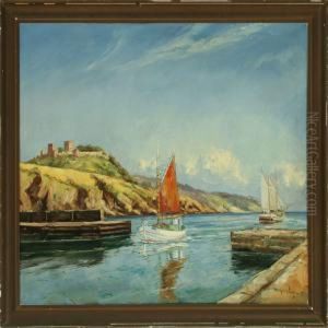 Habour Scenery From Bornholm by Mogens Ege