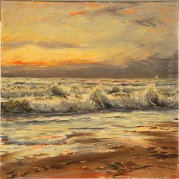 Sunset At Skagen Beach, Denmark - view 1