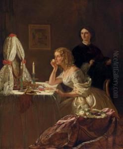 A Young Lady At Her Toilet