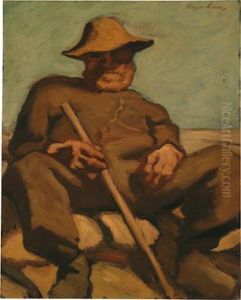 "ruhender Hirte" by Albin Egger-Lienz