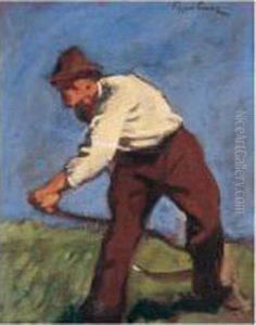 Bergmaher (mountain Mower) by Albin Egger-Lienz
