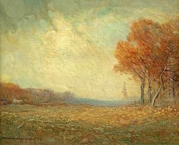 Autumn Fields, Landscape With A Woman, And Landscape: Three - view 1