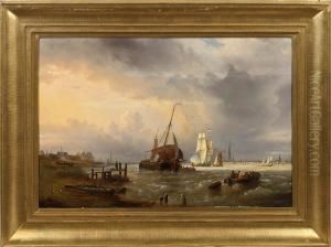Abendliche Ansicht Von Antwerpen
