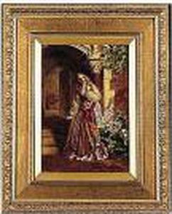Girl In A Satin Dress, Oil On Canvas, 34.5 By 24 Cm.; 14 By 9iin
