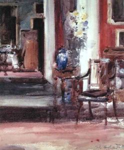 Interior of the Artist's House, Ainslie Place, Edinburgh by Francis Campbell Boileau Cadell