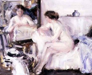 Nude Seated on a Sofa by Francis Campbell Boileau Cadell