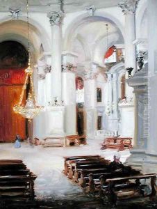 Interior of the Salute, Venice by Francis Campbell Boileau Cadell