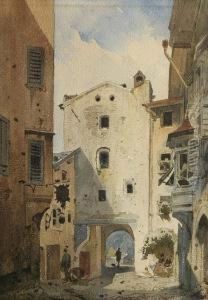 Stadtansicht Im Sonnenlicht by Friedrich Eibner