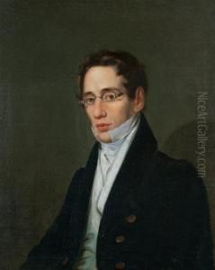 Portrait Of A Man In Spectacles by Jacob Eichholtz