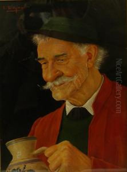 Bust Portrait Of A Man With A Beer Jug - view 1