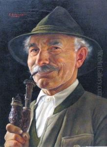 A Portrait Of A Man With A Pewter Mug; And A Companion Painting (a Pair)