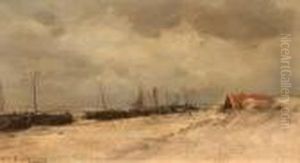 Boats On The Beach by Willem Hendrik Eickelberg
