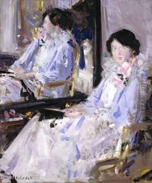 Girl in Blue Reflections - view 1