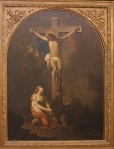 Cristo In Croce Con La Maddalena by Anton Einsle