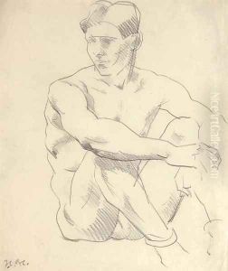 Seated model by Francis Campbell Boileau Cadell