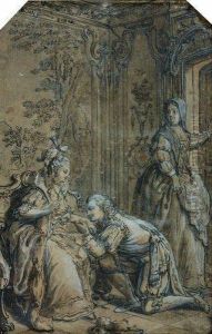 Scene Galante : La Declaration by Charles Dom. Joseph Eisen