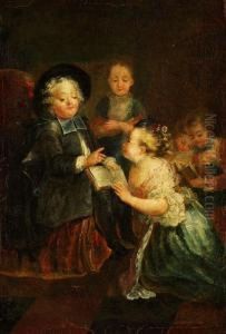 Kinderszene Mit Einem Als Priester Verkleideten Kleinen Knaben by Charles Dom. Joseph Eisen