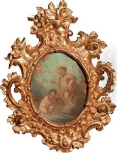 The Christ Child And The Infant Saint John The Baptist With Angels by Charles Dom. Joseph Eisen