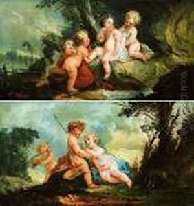 Puttis Deguises En Diane Et Ses Suivantes Et Puttis Deguises En Mars Et Ses Acolytes by Francois Eisen