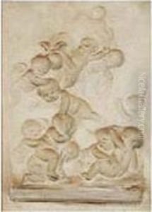 Groupe De Putti Jouant by Francois Eisen
