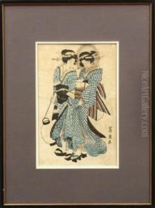 Portraitof The Courtesan Hanamurasaki From The House Of Tama-ya by Keisai Eisen