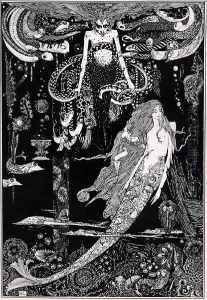 'I know what you want' said the sea witch, illustration for 'The Little Mermaid' from Fairy Tales c, 1910 - view 1