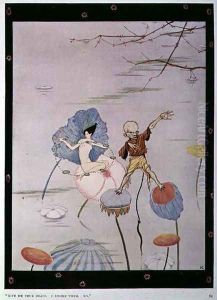 "Give me your Beads, I Desire Them", illustration from 'Overhead on a Saltmarsh', a poem by Munro by Harry Clarke