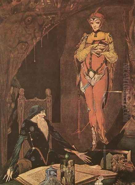 "Is There Anything in my Poor Power to Serve You?", illustration from Faust by Goethe, 1925 - view 1