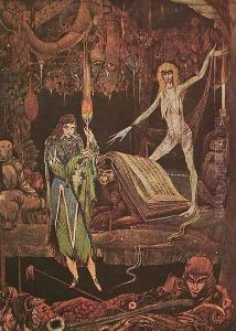 "Methinks, a Million Fools in Choir are Raving and Will Never Tire", illustration from Faust by Goethe, 1925 by Harry Clarke