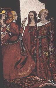 "Queens whose finger once did stir men" by Harry Clarke