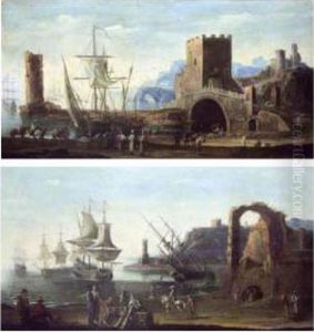 Marchand Et Pecheurs Dans Un 
Port Mediterraneen - L'embarquement Dans Un Port Mediterraneen.