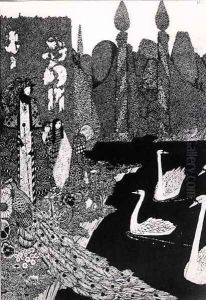 The New One is the Most Beautiful of All, illustration for 'The Ugly Duckling' from Fairy Tales