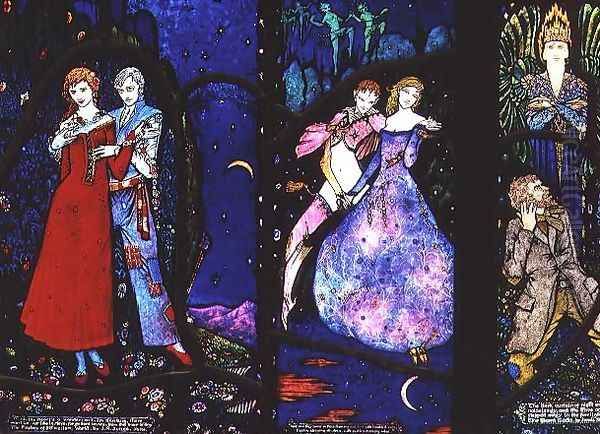 The Geneva Window depicting 'The Playboy of the Western World', 'The Dreamers' and 'The Demi Gods', 1929 - view 1