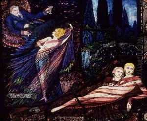 The Geneva Window depicting 'Mr Gilhooley' by Liam O'Flaherty and 'Deirdre' , 1929 by Harry Clarke